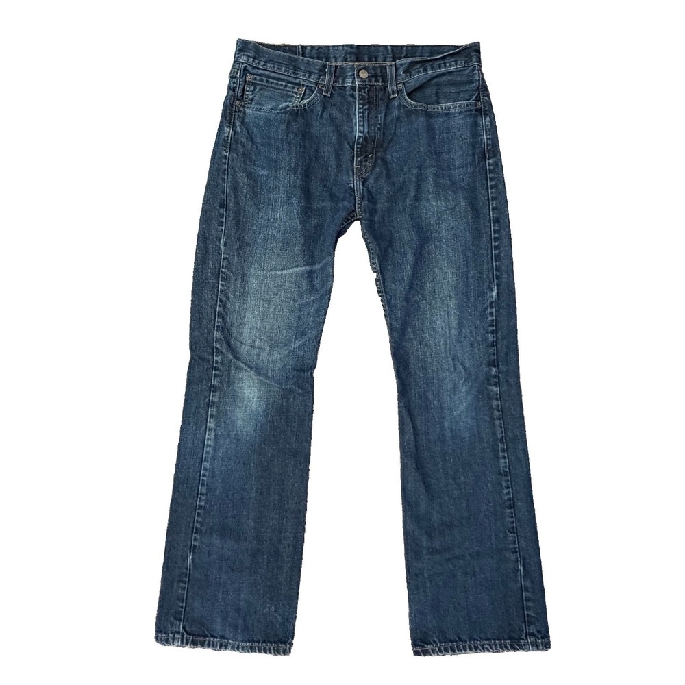 Levis Jeans Mens 34x32"  Blue 527 Slim Bootcut Cowboy Western Rodeo Boot Denim